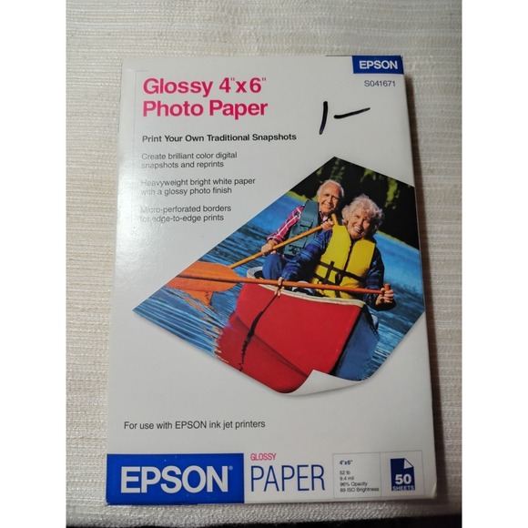 Epson Premium Photo Paper 4"x6" Glossy 50 Sheets NEW SEALED - Picture 1 of 2